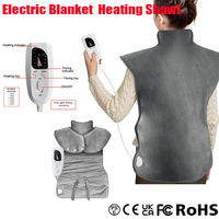 Electric Warming Heating Massage Shawl Blanket Heated Pad for Neck Back Warmer Heat Wrap Adjustable Temperature Seting Belt