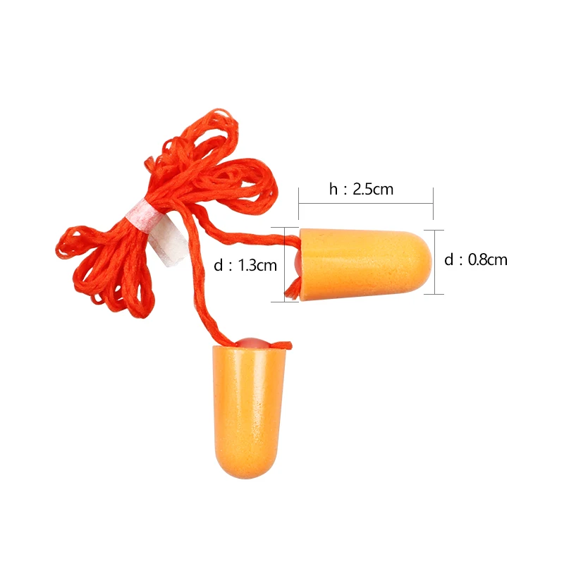 Imagem -05 - Ear Plugs tipo Bala com Linhas Tampões de Segurança Anti-ruído Trabalho Aprender ir para a Cama Earmuffs Insonorizados 3m 1110 100 Pcs