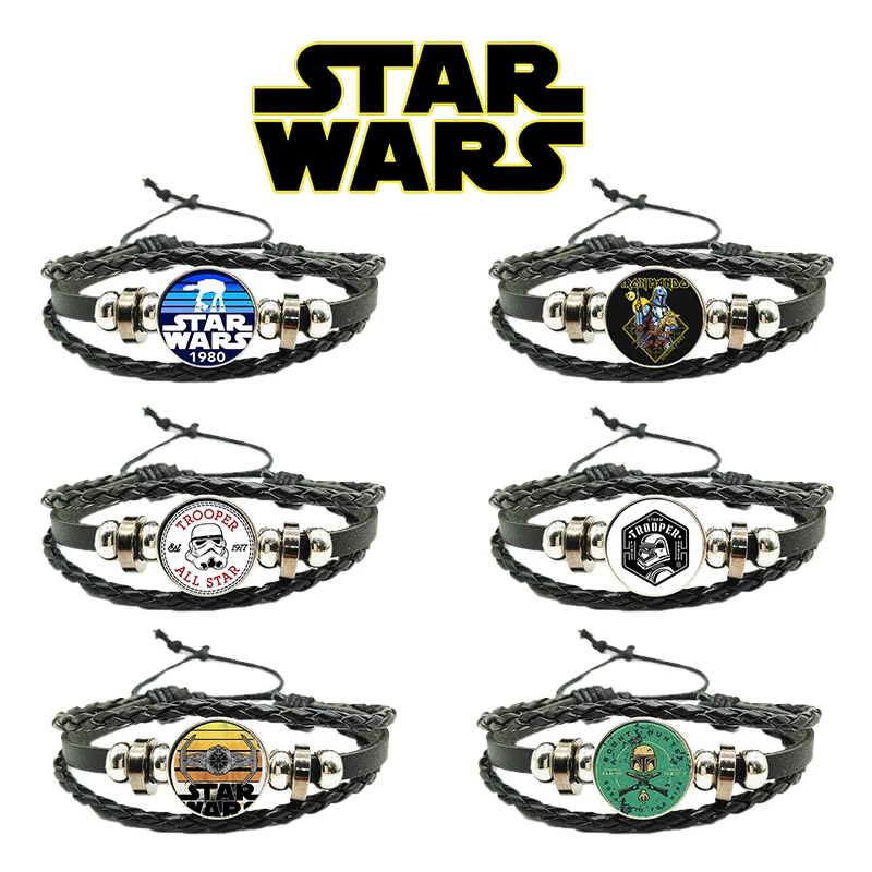 

Stars Wars Bracelet Cartoon kawaii The Mandalorian Chain Bracelet ANIME Fashion Accessories Decorations birthday Gift Collection