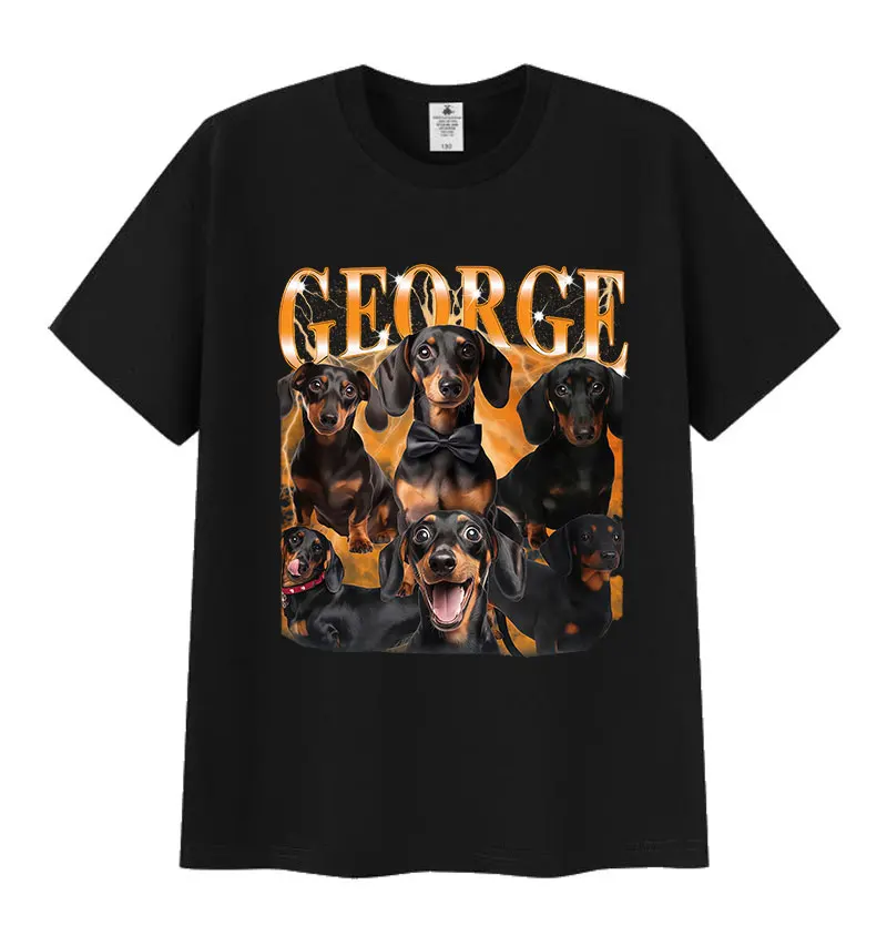 

Футболка с забавным мемом George Dog, мужская повседневная модная хлопковая футболка с короткими рукавами, винтажная хлопковая футболка высокого качества унисекс