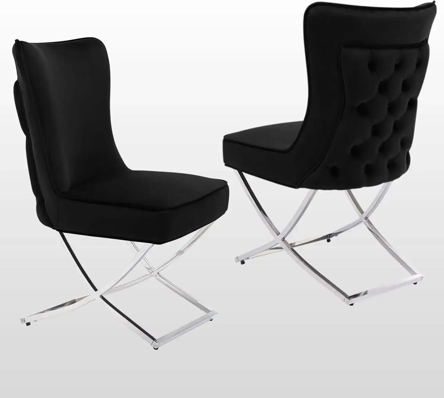 [New Arrival, Discounted Price!]Velvet Dining Chairs Set of 2, Luxurious Upholstered Tufted Dining Room Chairs, Glam Royal Velve