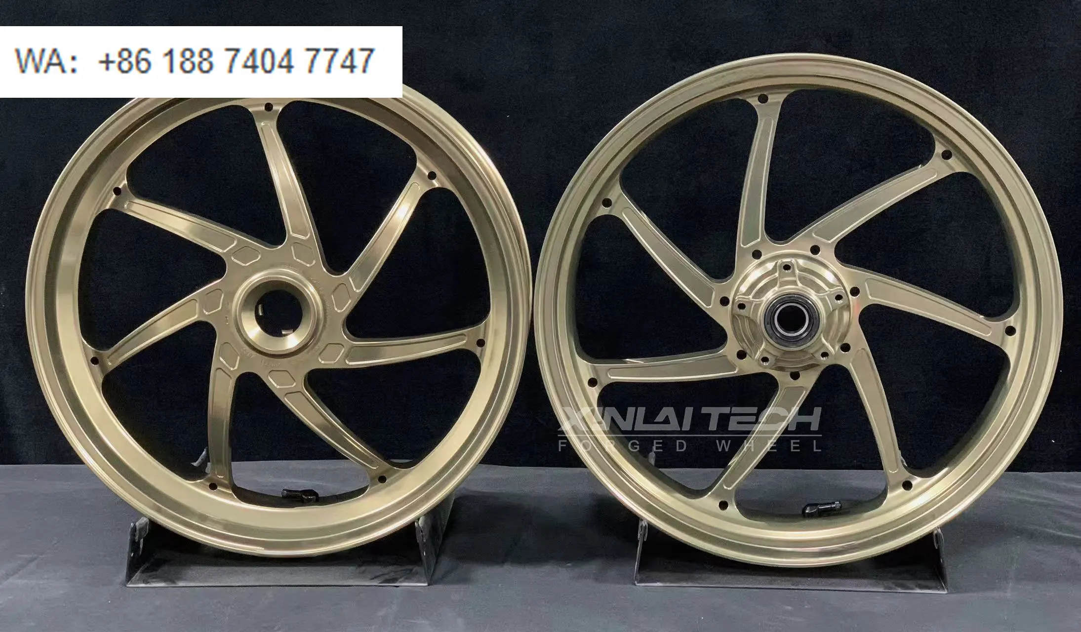 XL Custom Forged Motorcycle Wheels for Ducati Hypermotard 17 Inch CNC Forged Billet Aluminum Rims Anodized Custom Supermoto Rims