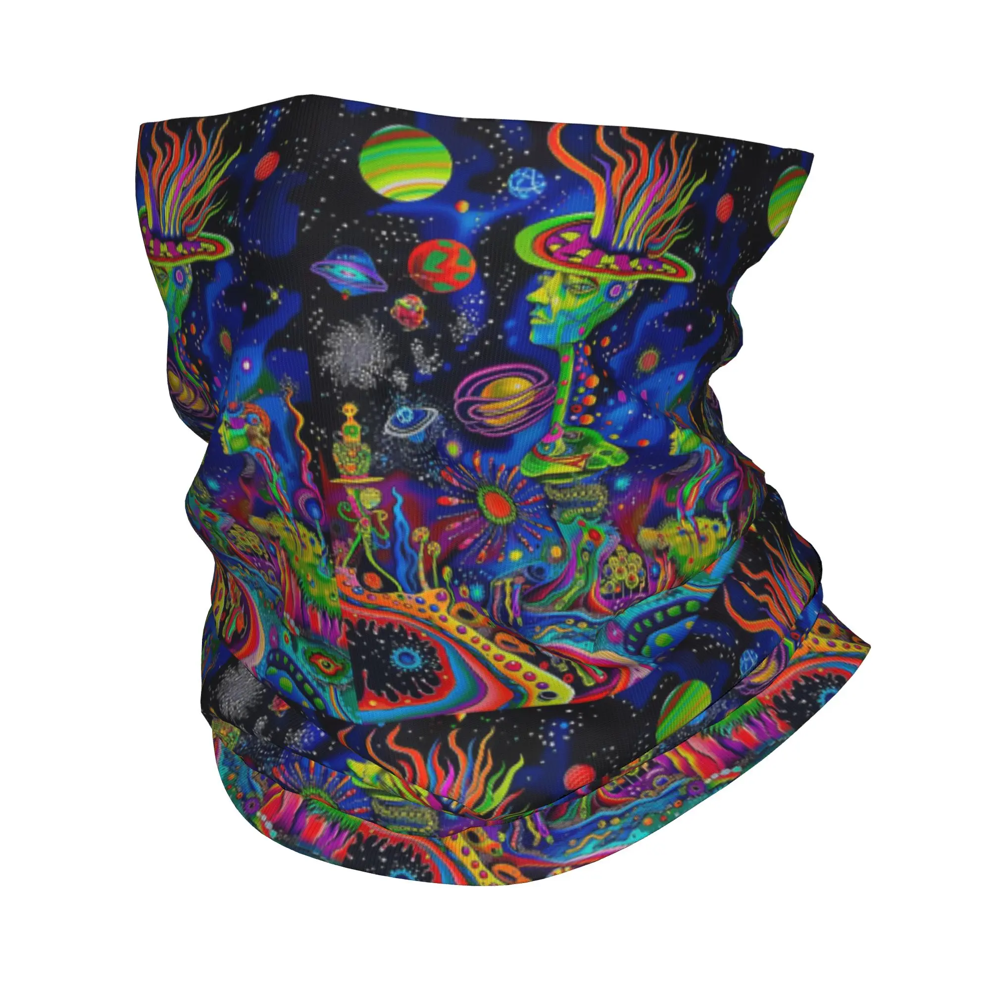 Bgraamiens Alien Fantasy Space for galaxy Design Bandana Neck Gaiter Printed Wrap Scarf Balaclava Cycling For Men Women Adult