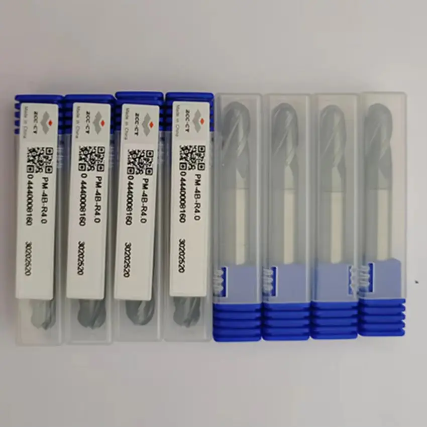 

PM-4B-R5.0/PM-4B-R6.0/PM-4B-R7.0/PM-4B-R8.0/PM-4B-R9.0/PM-4B-R10.0 ZCC.CT End Mills 4 Flute Straight Shank Ball Nose End Mills