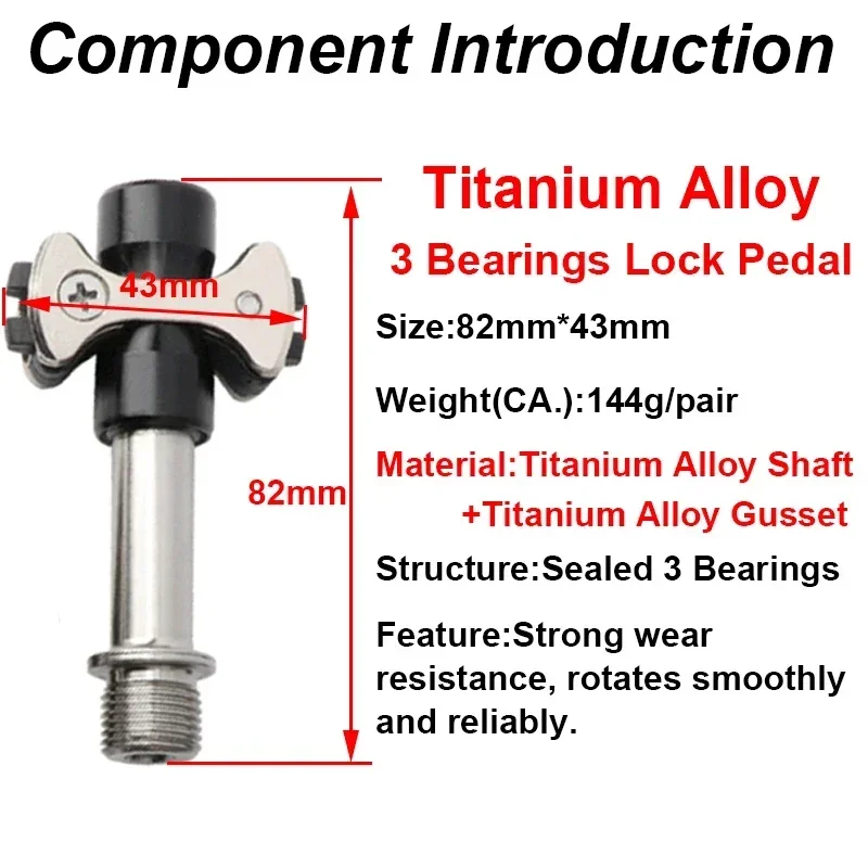 Titanium Alloy Road Bike Pedals Speedplay Zero Self-lock Pedals Road Bicycle 3 Bearings Lock Pedal Ultralight Adjustable Pedals