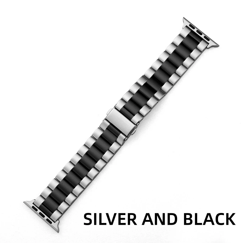 Edelstahlarmband für Apple Watch Band 38/42 mm 41 mm 40/44 mm 45 mm 49 mm Serie 9 8 7 6 SE Ultra 54321 auf iWatch Metallarmband
