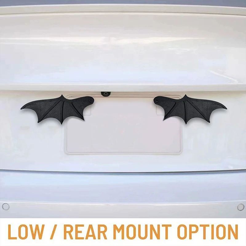 

2PCS Bat Wing License Plate Frame Bat Wings Car Kit For Auto Decorations Halloween Car Bat Wings Decorations Bat Wings Car Kit
