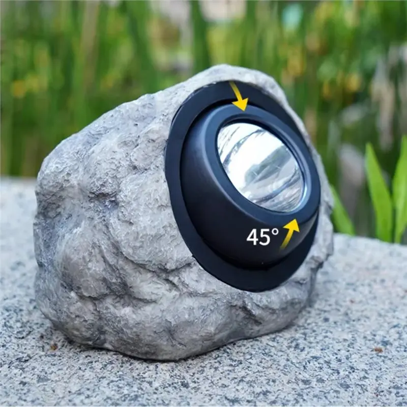 A84X-Decorative Rock Solar Powered LED Landscape Lights-Super Bright, Waterproof For Pathway, Yard, Garden Spot Light Decorative