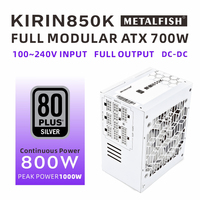 METALFISH KIRIN850K White ATX Power Supply 600W 700W 80PLUS SILVER PSU for Gaming computers 700W Optional full module(100-240V)