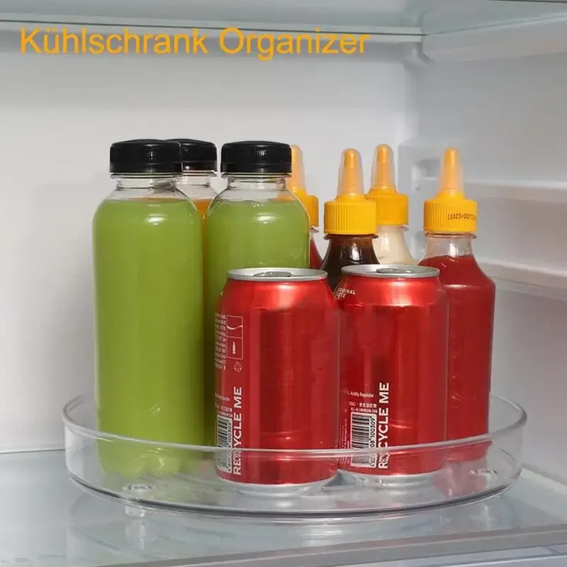 

Fridge Organizer Rotating Tray 360 Degree Spinning Refrigerator Round Shelf Condiment Storage Racks For Cabinet Dining Table