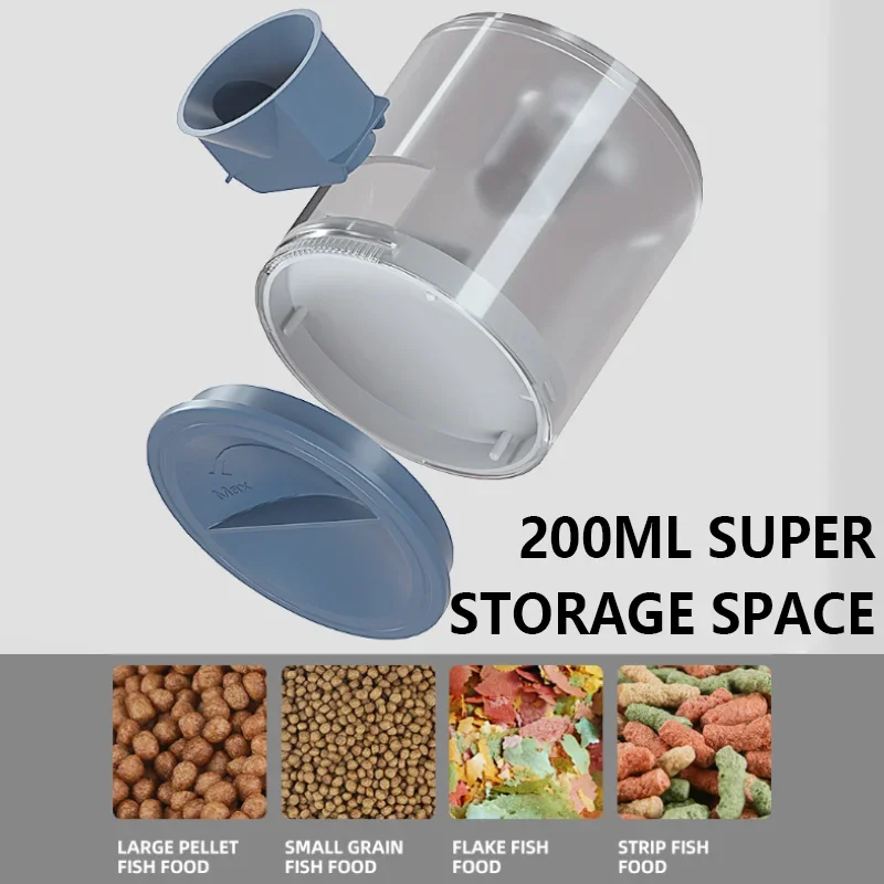 Aquarium Digital Display Feeder Large Capacity Fish Tank Feeder Silent Fish Tank Feeder Supply Fish Tank intelligent Feed Tool