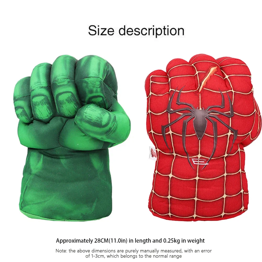 ハルクのスラッシュフィストグローブ（スパイダーマンデザイン）- 巨大ぬいぐるみボクシングおもちゃ＆スーパーヒーローファン向けギフト（スーパーヒーローデザイン）