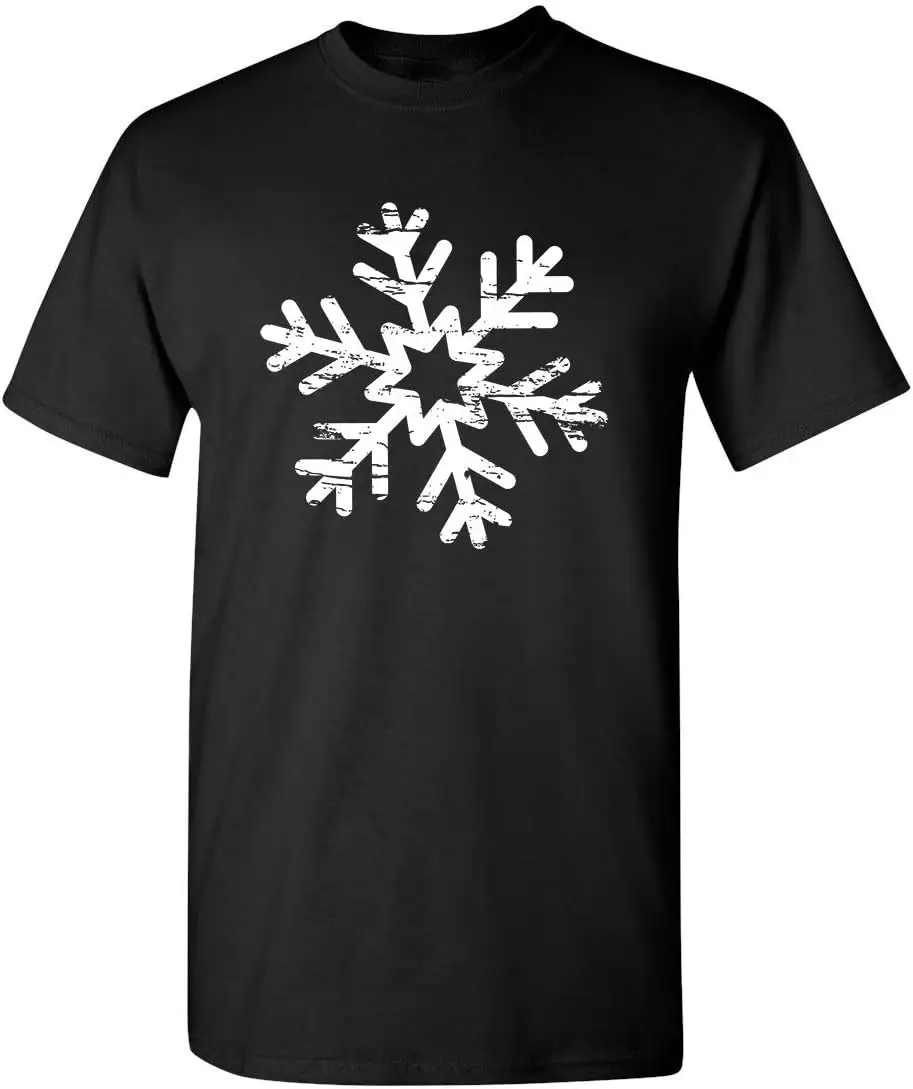 

Christmas Snowflake Novelty Xmas Graphic T-Shirt 100% Cotton O-Neck Short Sleeve Summer Casual Mens T-shirt Streetwear