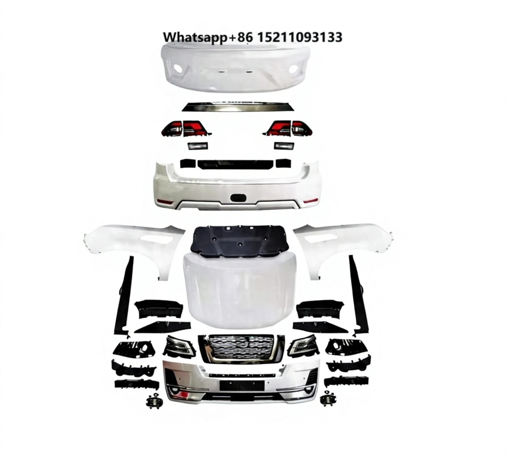 Facelift High Quality Plastic Body Kit Full Front Bumper Grille Conversion