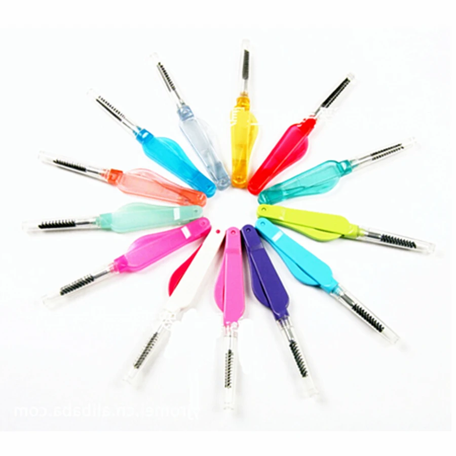 2 szt. Składane narzędzia do makijażu dla kobiet 2 w 1, grzebienie do brwi i rzęs, akcesoria do makijażu, podwójne narzędzie kosmetyczne dla kobiet do rzęs.