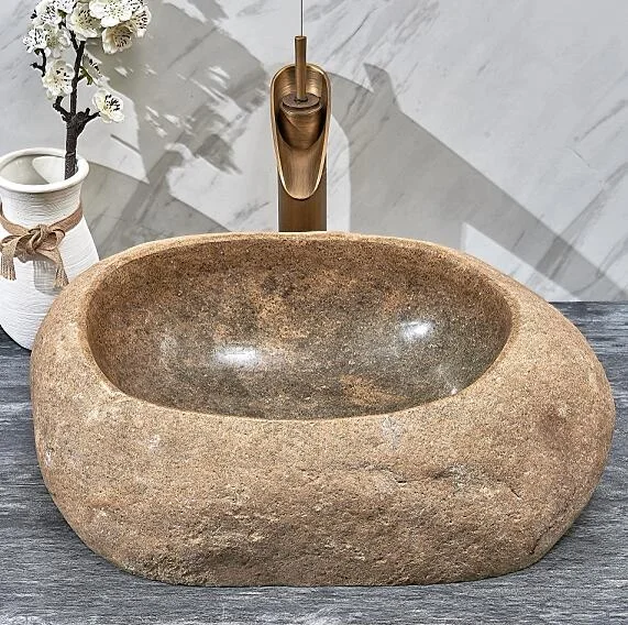 Hot Sale Unique Design River Stone Wash Basin