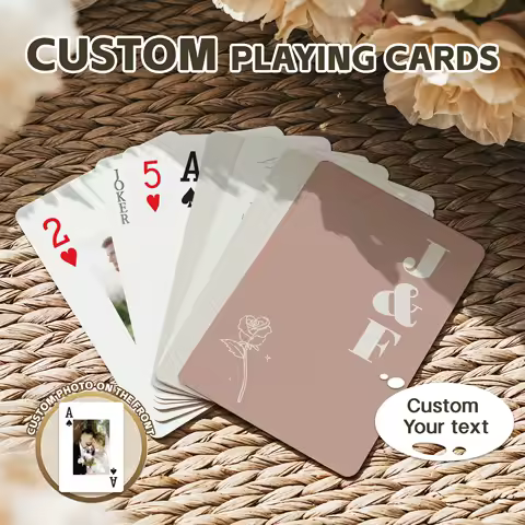 Custom Playing Cards of Photo Personalized Playing Cards of Double-Sided Customization A Deck of Playing Cards for Wedding