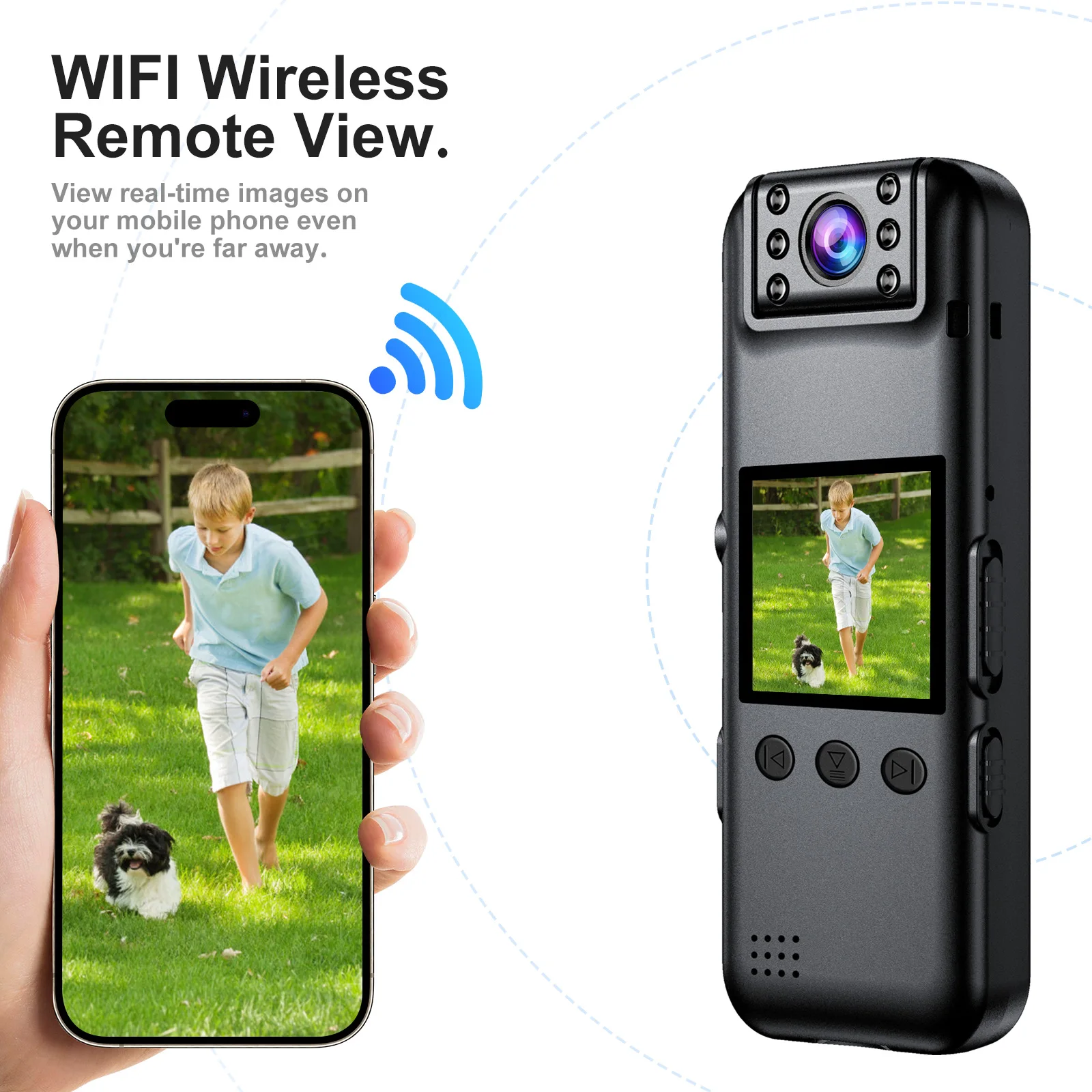 كاميرا WiFi Dash + كاميرا ويب للمؤتمرات مع شاشة عرض 5 بوصات وبث مباشر 1080 بكسل - أفضل منتج SEO للتجارة الإلكترونية للمنزل والمكتب