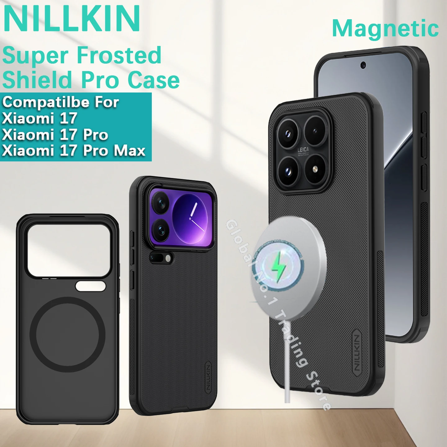 

NILLKIN Compatible For Xiaomi 17 Pro Max Mi 15/15S Pro Super Frosted Shield Pro Magnetic Hard shell phone case protective case