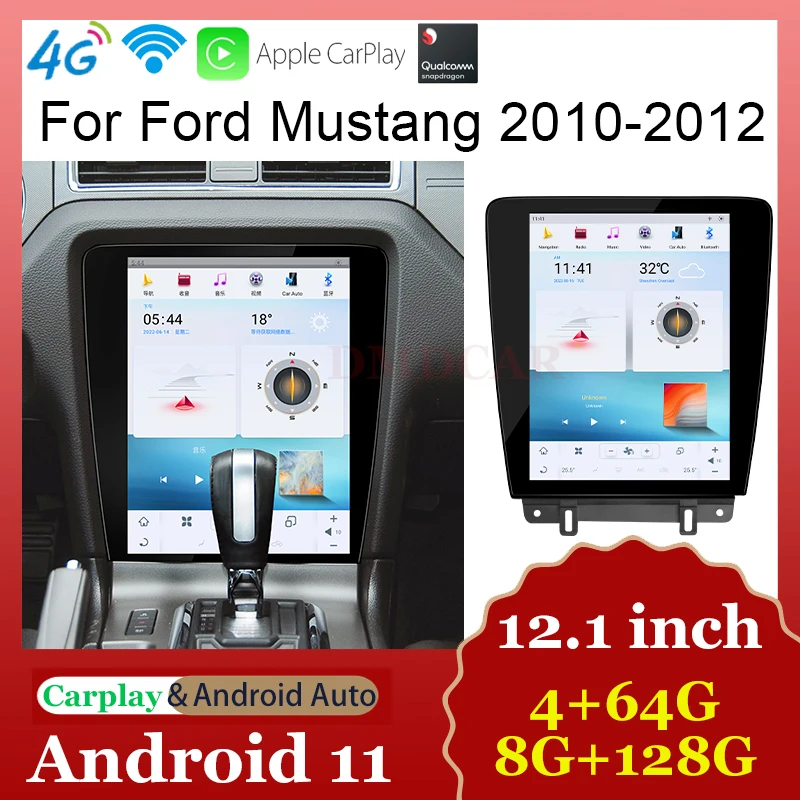 

Сенсорный ЖК-экран для Ford Mustang 2010-2012, GPS-навигация, стерео, Carplay, Android, автомобильный мультимедийный плеер