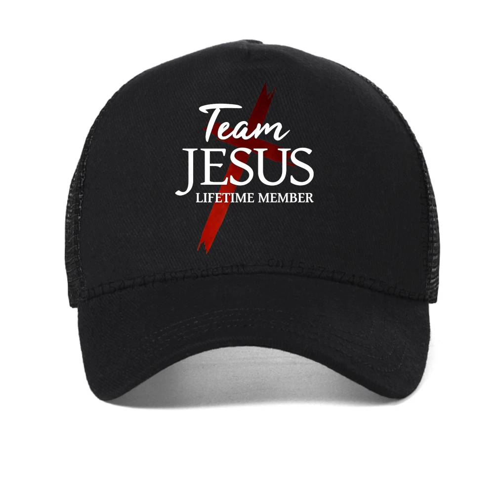 

Faith cap Team Jesus Lifetime Member Christian baseball cap Fashion Unisex Summer sun snapback hats mesh breathable Trucker hat