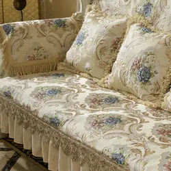 European High Density Jacquard Lace Sofa Cover, 1/2/3 Seater, Slipcover, Couch Furniture Recliner Protector, Anti-Slip, Luxury