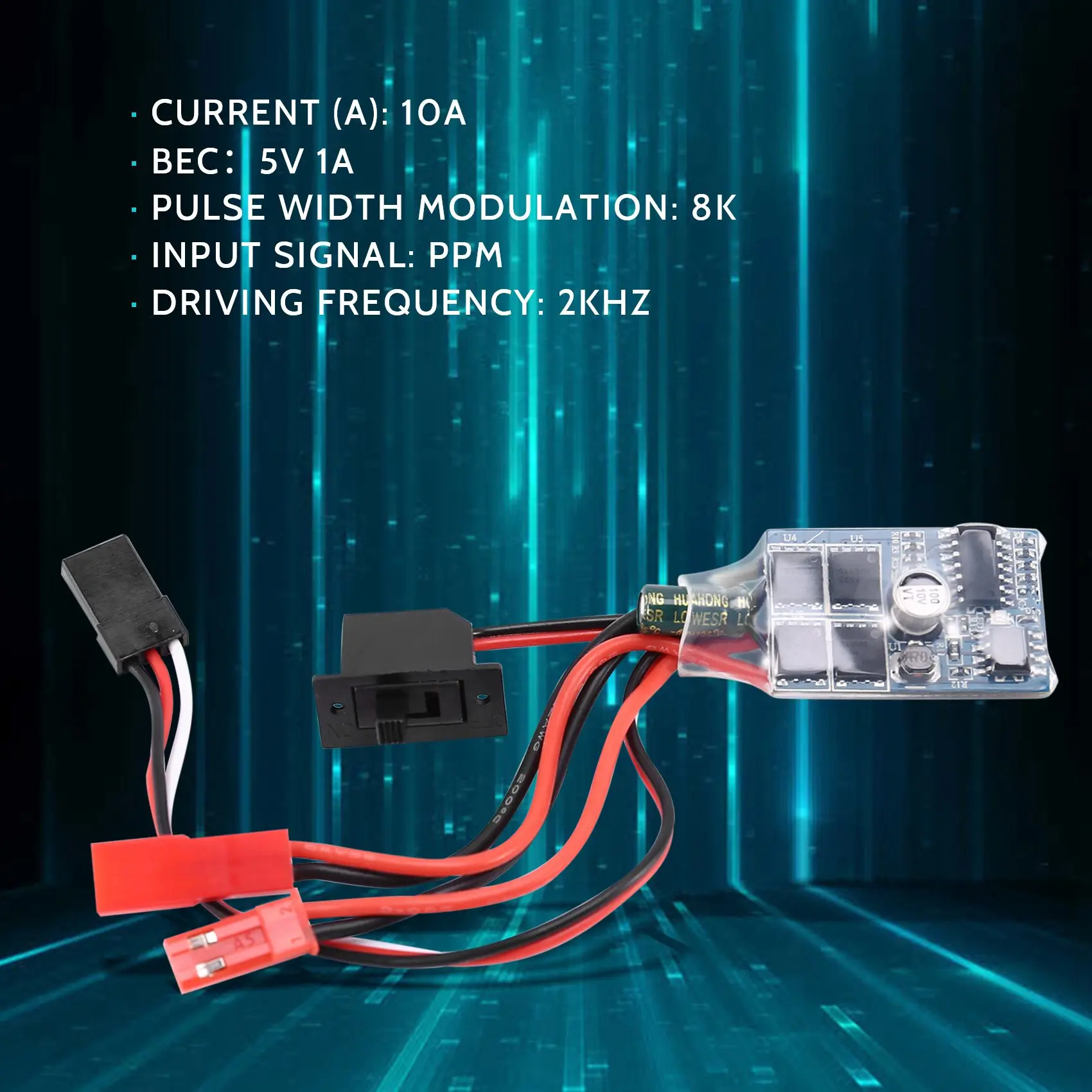 Excellent-Rc ESC 10A Brushed Motor Speed Controller For 1/16 18 Rc Car Boat Tank
