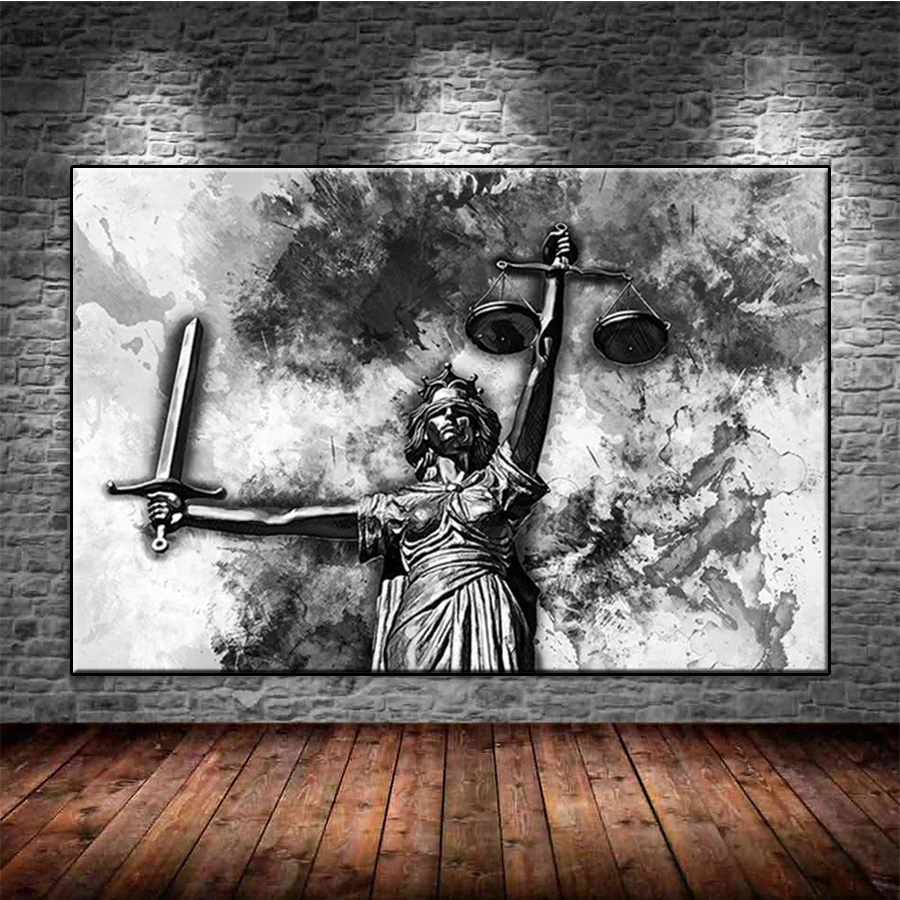 Diamond Embroidery Lady Justice Themis Sculpture Goddess of Justice Full Diamond Mosaic Art Painting Cross Stitch Wall Decor