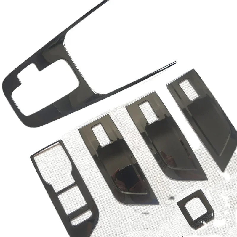 For Skoda Octavia PRO A8 2021 Mk4 KF LHD Car Gear Shift Box + Window Switch Panel Cover Sticker Trim Strip Garnish Styling