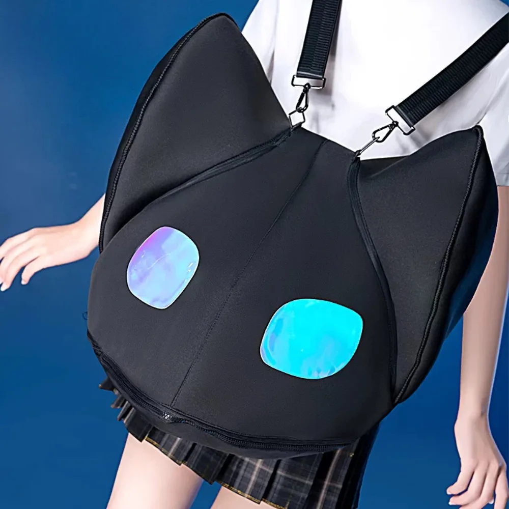 CIS Zipper Black Furry Fursuit Head Storage Bag Portable Backpack for Cosplay Travel Washable Furry Costume Accessory