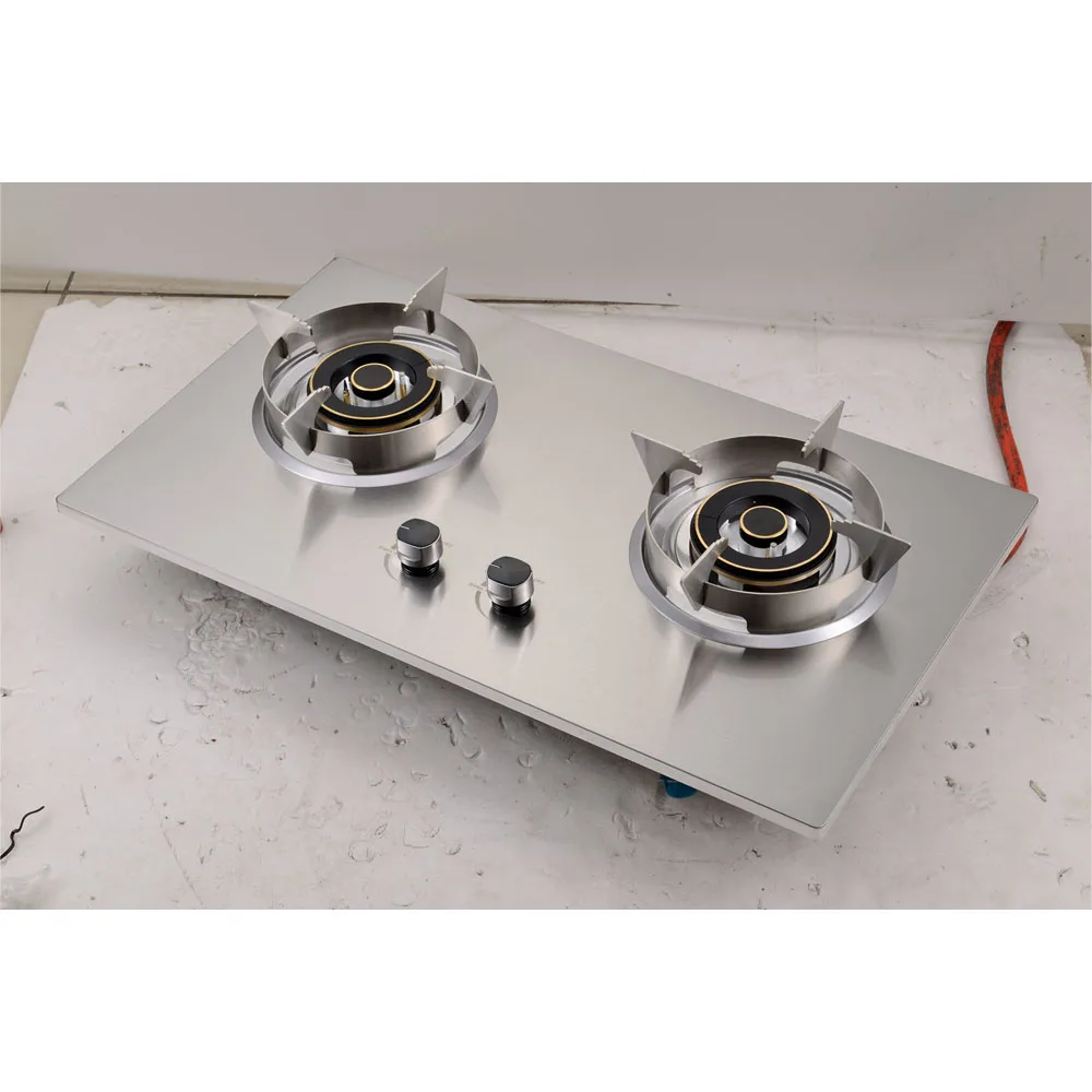 Double Burner Thickened Stainless Steel Gas Stove