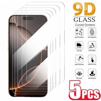 5PCS Tempered Glass For iPhone 16 Pro Max 16Plus 15Pro 14 13 12 Anti Scratch Screen Protector For iPhone 15ProMax 16ProMax