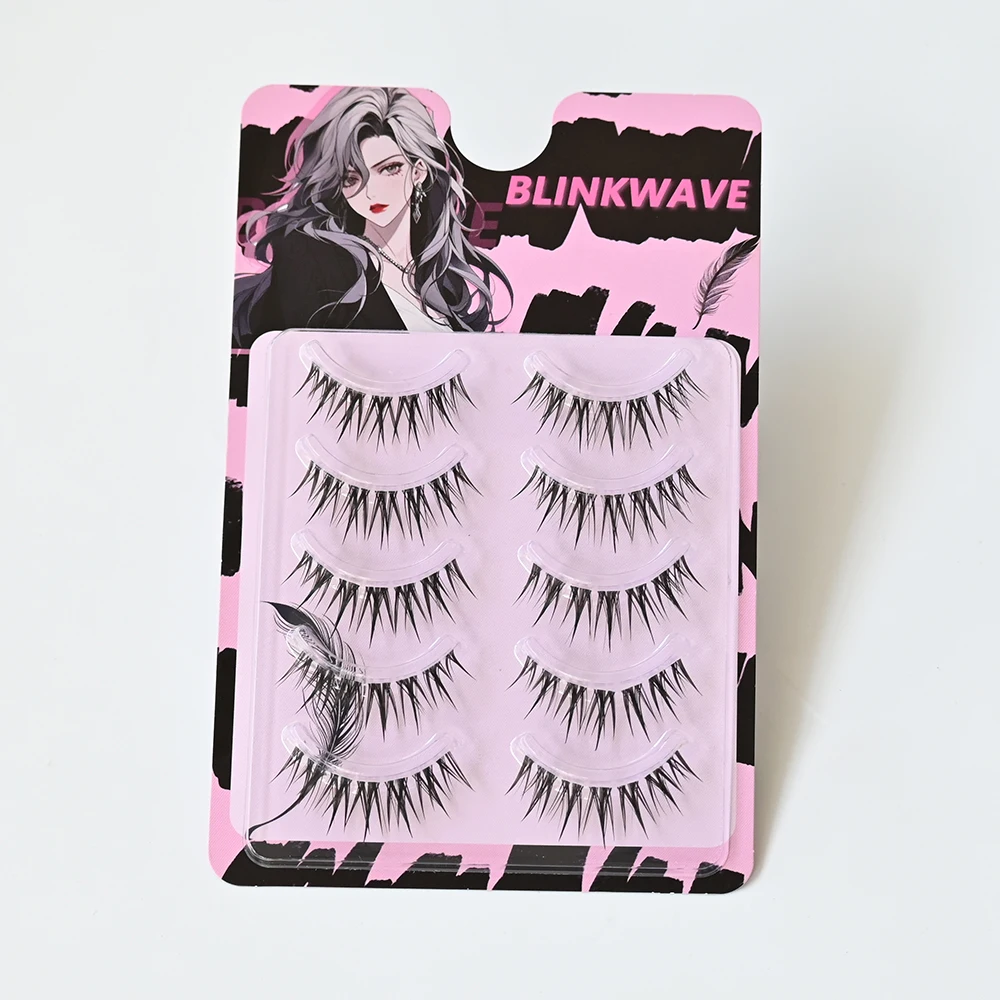 マンガ風ウェットルックつけまつげ ブラック/透明バンド ナチ - Eyelash Extension Wet Look のレビューと価格