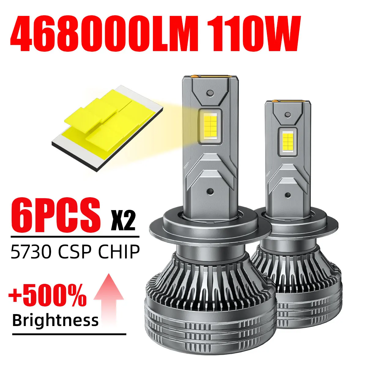 

5730 CSP Car LED Headlights 468000LM 110W Super Bright H7 LED H4 H3 H1 H11 HB3 HB4 9005 9006 9012 Auto LED Lamp Turbo Fog Light