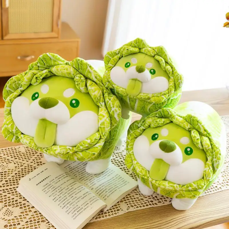 Figurine de Chien Légumes en Peluche pour Enfant, 20cm, Périphérique, Beurre, Mignon, Anime, Collection d'Action, Ornement de Bureau, Décoration, Jouets