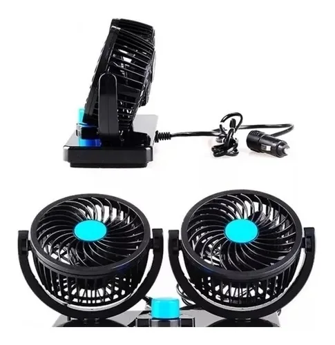 Double 12v Adjustable Strong 2 Speed Automotive Fan