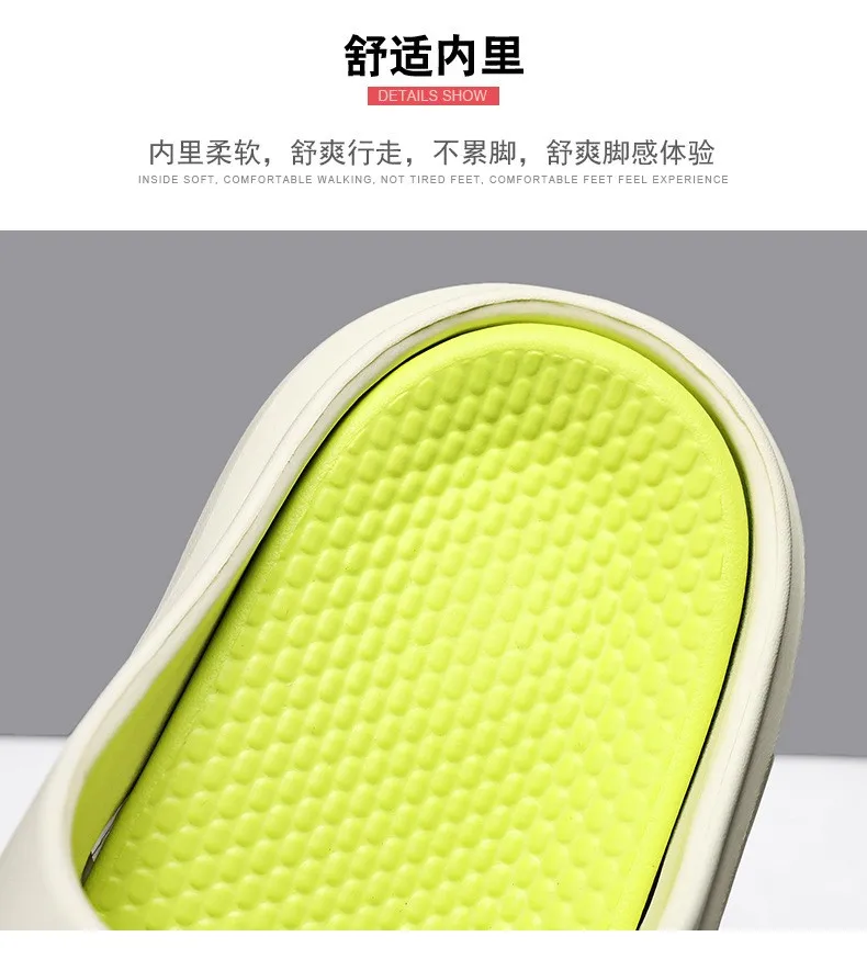 Summer New  EVA Slippers Men 's Trend Fashion Super Soft Sports Anti-slip Deodorant Outdoor Beach  Thick Bottom Platform Sandals