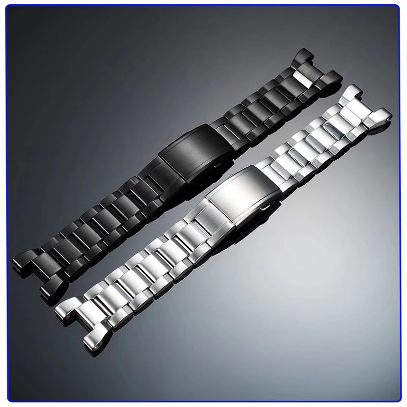 GST-B100 حزام ساعة من الفولاذ المقاوم للصدأ لسوار ساعة كاسيو جي شوك GST-210/W120L/S130L/S310 GST-W300 GST-400G S100D/S110D