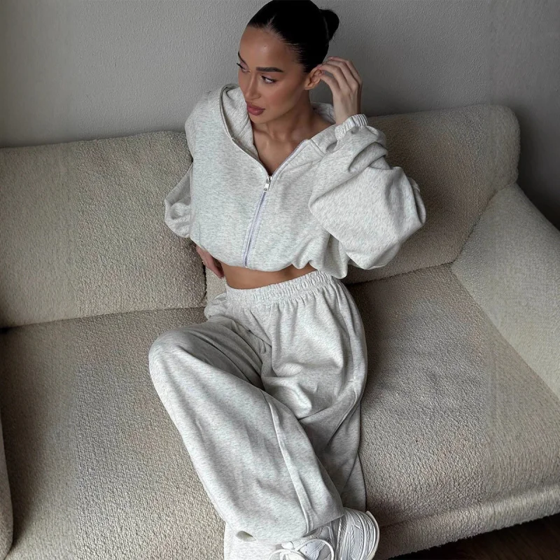 

Европейский и американский женский повседневный костюм, однотонная толстовка с капюшоном на шнурке, спортивные эластичные брюки