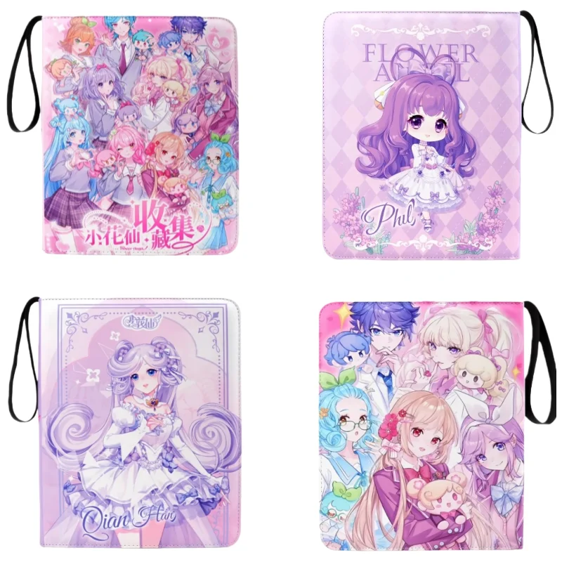 

Аутентичная маленькая цветочная фея, цветочный язык, волшебная карта, коллекционная книга, большая вместимость, девять сеток, набор коллекционных карточек из искусственной кожи