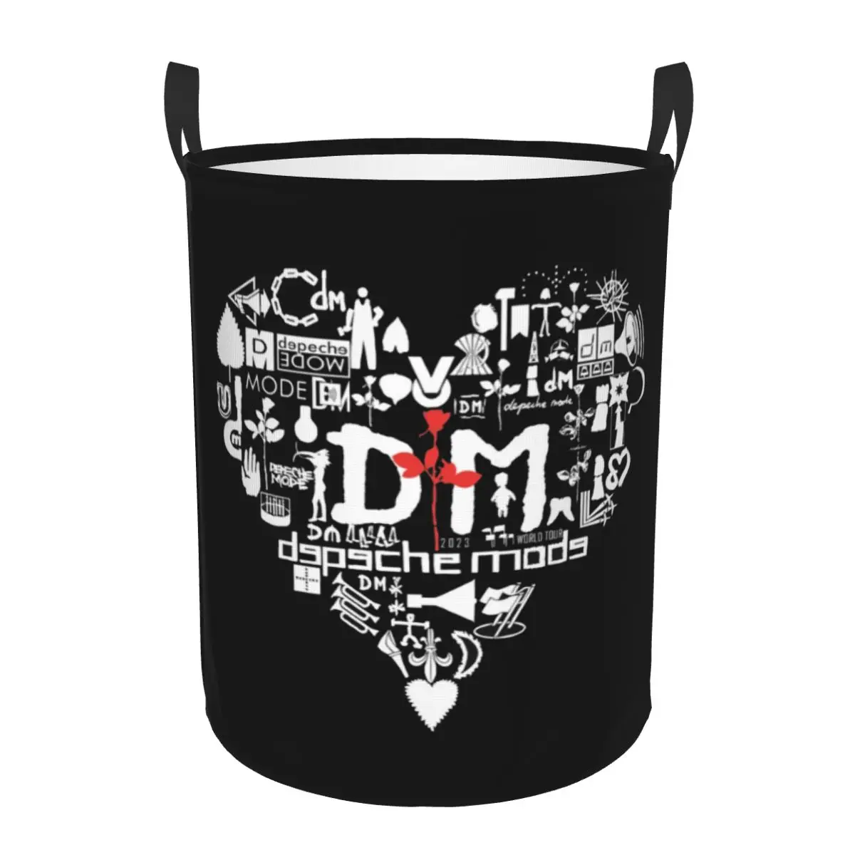 Custom Depeche Cool Mode Electronic Rock Laundry Basket Collapsible Large Clothing Storage Bin Baby Hamper