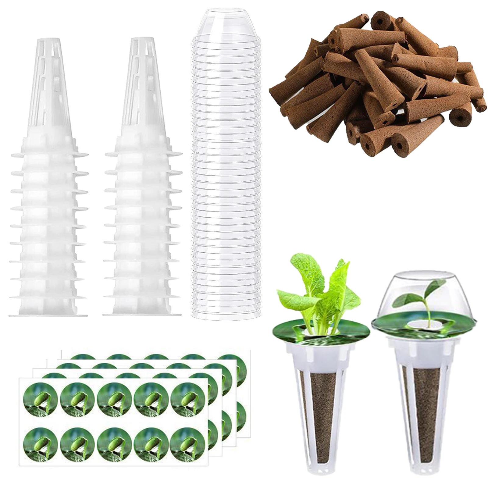 

40pcs Hydroponic Growing Sponges Pods Root Growth With Grow Sponges Garden Supplies Accessories Soilless