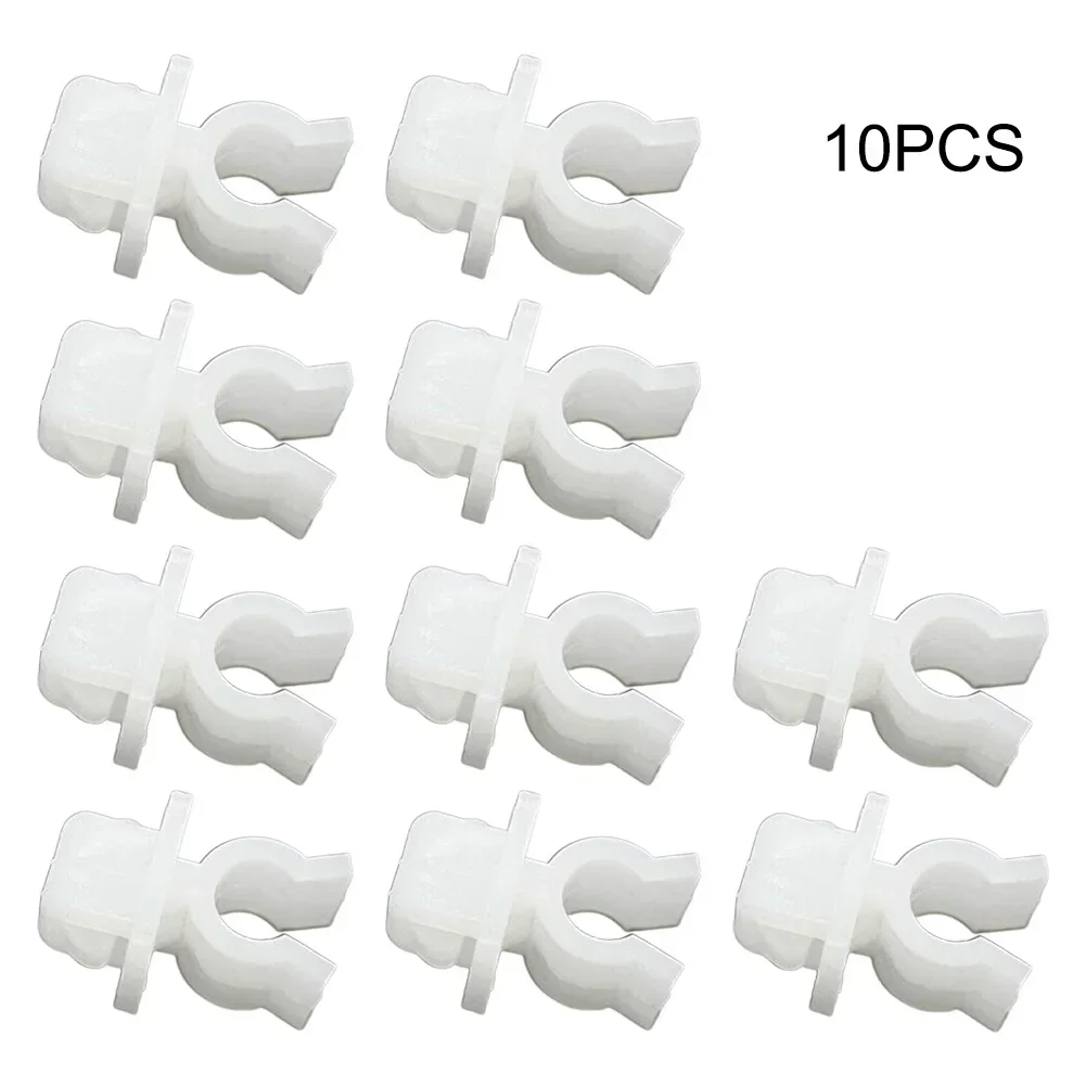 Fastener Holds Clips 53455-33010 9mm Rod Accessories Approx. 2x1.4cm For Toyota Nylon Hood Replacement White 10 Pcs
