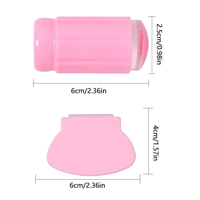 Nail Clear Silicone Seal Stamps With Scraper UV Gel Transfer Template French Nails Tools Accessories DIY Nail Art Enthusiasts