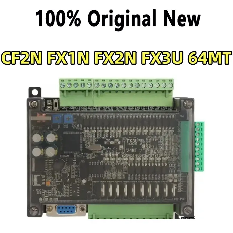 

100% Tested CF2N FX1N FX2N FX3U 64MT RS485 programmable logic controller 32 input 32 Transistors output plc controller controls