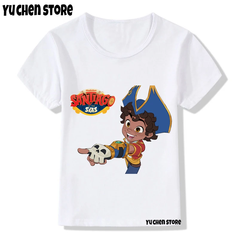 2022 New Boys T-Shirts Funny Cartoon Santiago Graphic Print Children Tshirt Cute Girls T Shirts Casual Kids Clothe Tumblr Tee