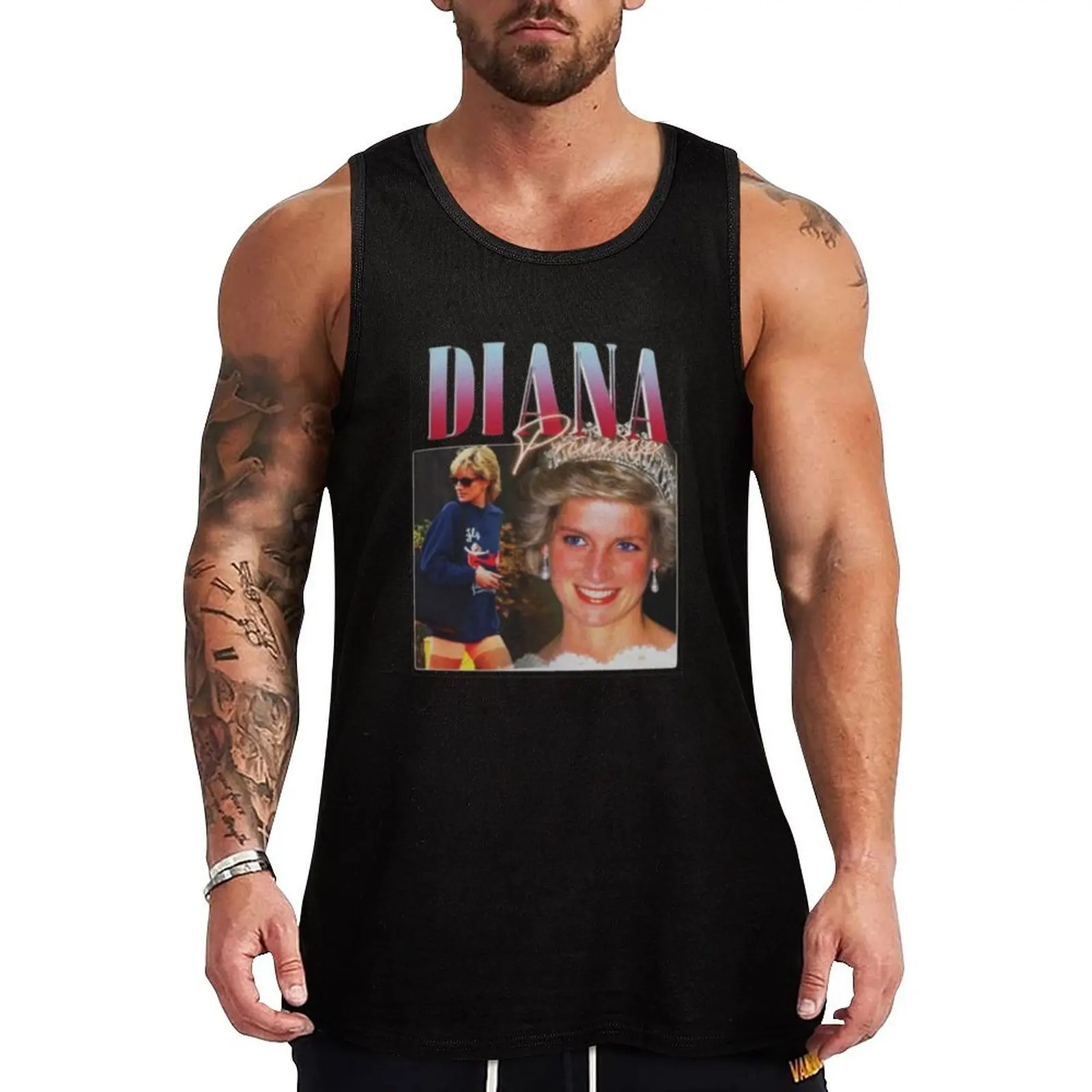 

PRINCESS DIANA Rap Hip Hop Princess Diana 90s Retro Vintage Tank Top Moisture Wicking Tank Top Anti Sweat Workout Shirt