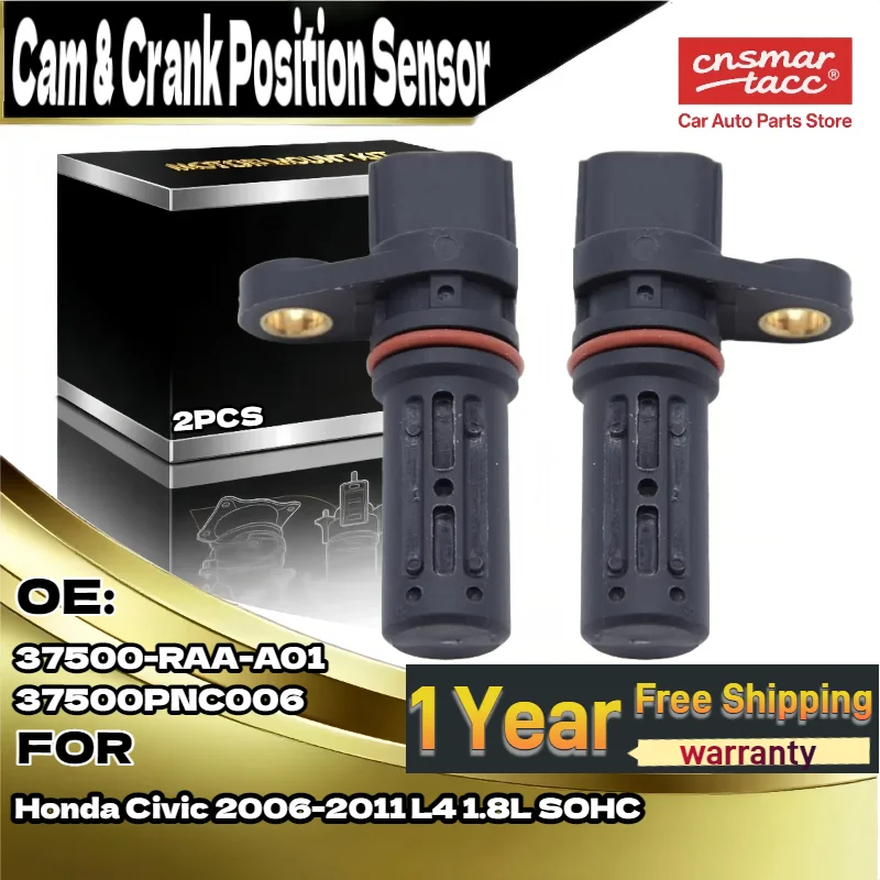 

37500-RAA-A01 New Camshaft & Crankshaft Position Sensor Direct Fit for Honda Civic 2006-2011 L4 1.8L SOHC