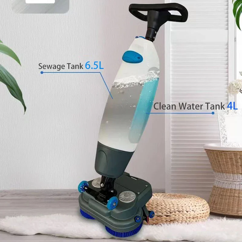 Cordless Automatic Floor Scrubber Battery Powerful Wet and Dry Cleaning Vacuum Cleaner Mop Household Industry Sweeper Cleaner