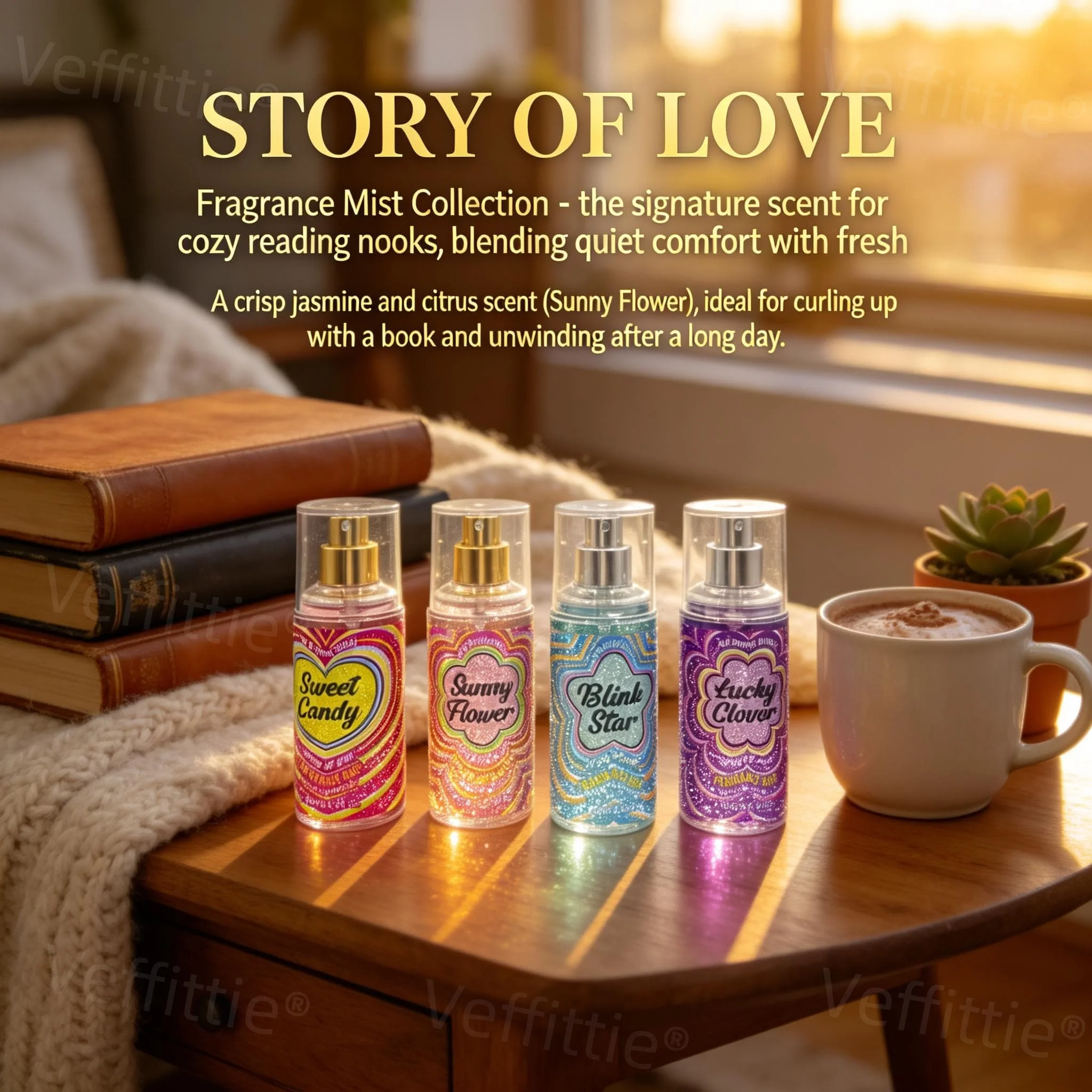 

Cozy Floral Bliss Eau De Toilette, Soft Floral Citrus Scent for Home Relaxation, Gentle Aroma for Daily Indoor Leisure Time